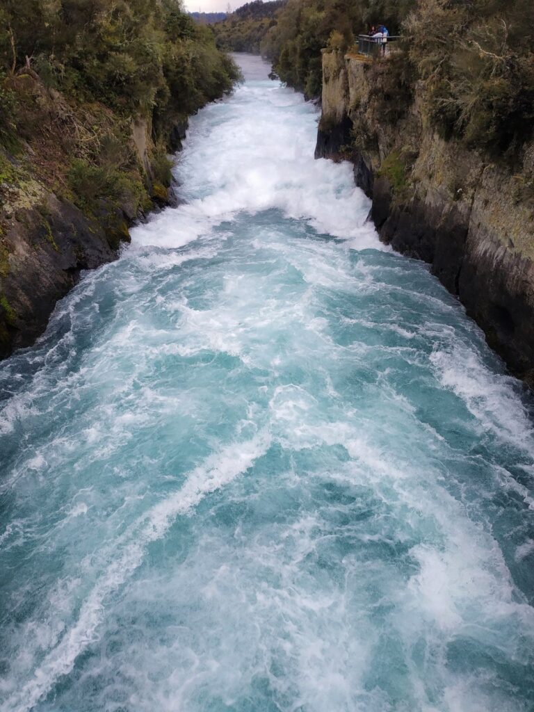 huka falls gorge from above