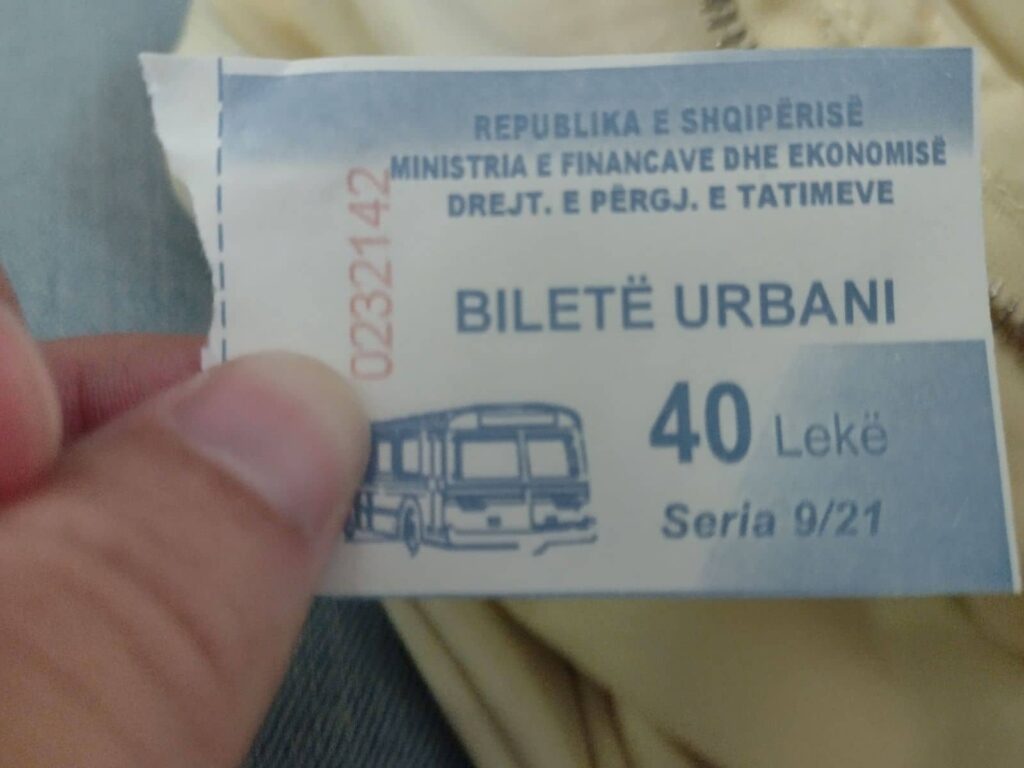 albania intercity bus ticket