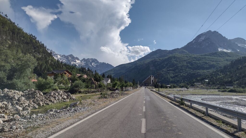 road in albanian mountains