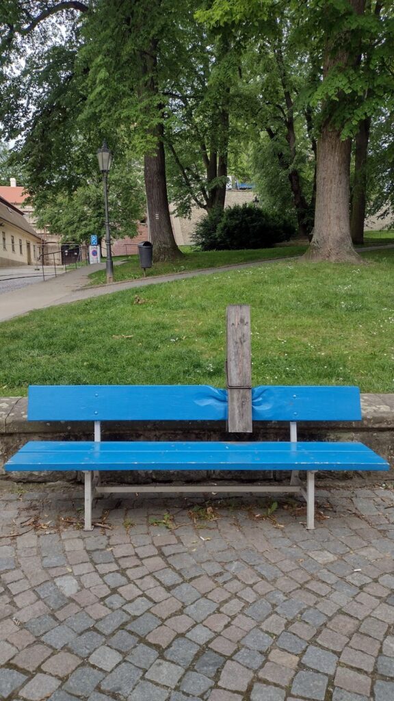 park bench in litomysl