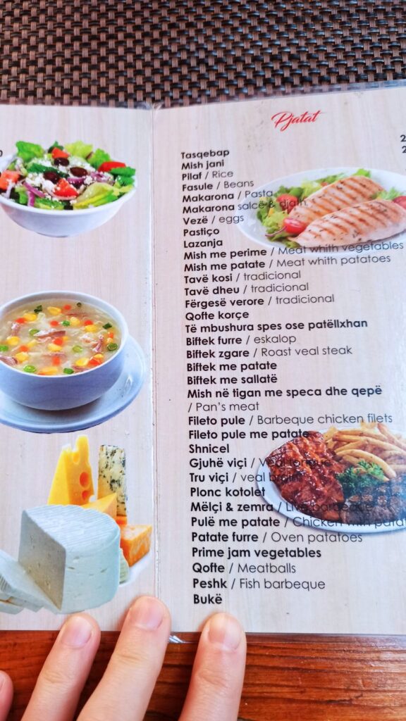 albanian menu