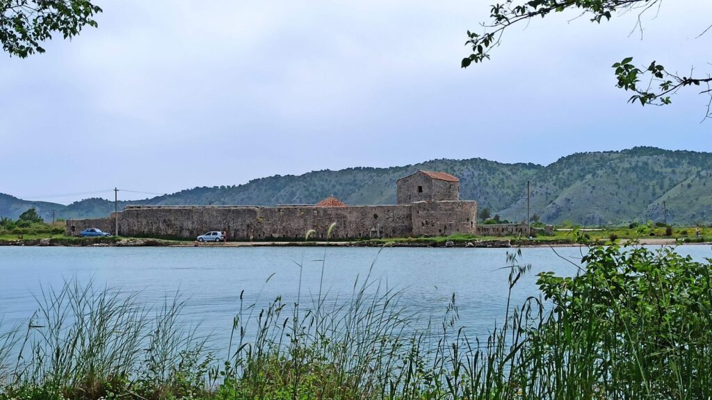 triangular castle near saranda